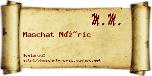 Maschat Móric névjegykártya